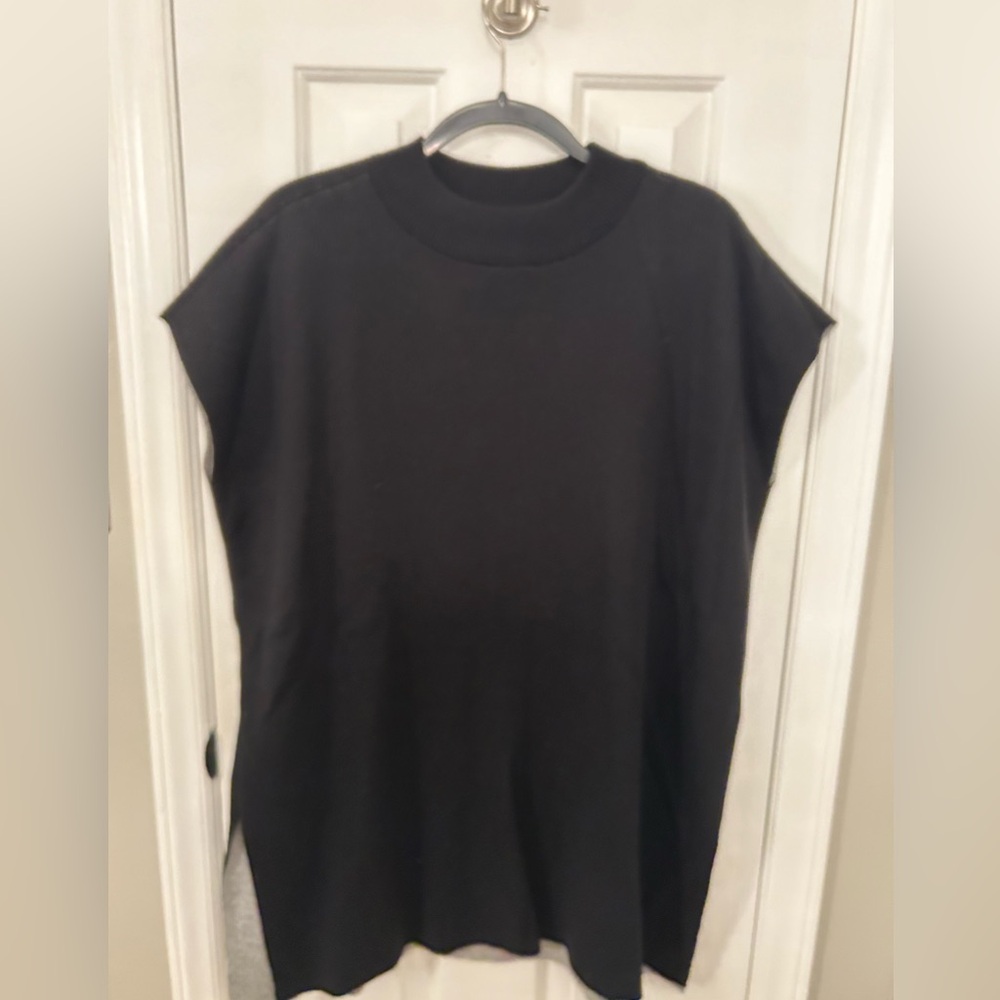 Eileen Fisher Black Tunic Top